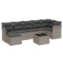 Set de sofás de jardín 8 pzas y cojines ratán sintético gris de , Conjuntos de jardín - Ref: Foro24-3263206, Precio: 456,78 €...