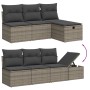 Set de sofás de jardín 8 pzas y cojines ratán sintético gris de , Conjuntos de jardín - Ref: Foro24-3263826, Precio: 474,14 €...