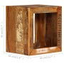 Taburete de madera maciza reciclada 40x30x40 cm en Mesas auxiliares | Comprar online en Foru.es