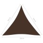 Toldo de vela triangular tela Oxford marrón 3,6x3,6x3,6 m de vidaXL, Sombrillas - Ref: Foro24-135831, Precio: 31,36 €, Descue...
