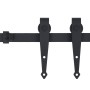 Kit mini puerta corredera de armario acero carbono 200 cm de vidaXL, Marcos de puertas - Ref: Foro24-148022, Precio: 30,41 €,...