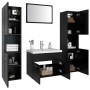 Juego de muebles de baño madera de ingeniería negro de , Muebles de baño - Ref: Foro24-3071046, Precio: 186,40 €, Descuento: %