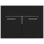 Juego de muebles de baño madera de ingeniería negro de , Muebles de baño - Ref: Foro24-3071046, Precio: 186,40 €, Descuento: %