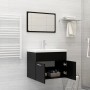 Juego de muebles de baño madera de ingeniería negro de , Muebles de baño - Ref: Foro24-3071316, Precio: 209,77 €, Descuento: %