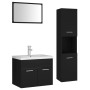 Juego de muebles de baño madera de ingeniería negro de , Muebles de baño - Ref: Foro24-3071406, Precio: 272,87 €, Descuento: %
