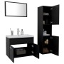 Juego de muebles de baño madera de ingeniería negro de , Muebles de baño - Ref: Foro24-3071406, Precio: 272,87 €, Descuento: %
