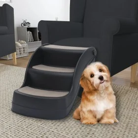 Escalera para perros plegable de 3 peldaños negra by , Pet Steps and Ramps - Ref: Foro24-171173, Price: 56,49 €, Discount: %