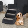 Escalera para perros plegable de 3 peldaños negra de , Escalones y rampas para mascotas - Ref: Foro24-171173, Precio: 50,84 €...