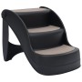 Escalera para perros plegable de 3 peldaños negra de , Escalones y rampas para mascotas - Ref: Foro24-171173, Precio: 50,84 €...