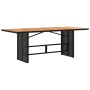 Mesa de jardín superficie madera acacia ratán negro 190x80x75cm de , Mesas de jardín - Ref: Foro24-365600, Precio: 172,97 €, ...