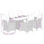Set de mesa y sillas jardín 7 pzas con cojines ratán PE marrón de , Conjuntos de jardín - Ref: Foro24-3276921, Precio: 839,73...