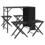 Juego de comedor de jardín plegable 5 piezas ratán PE negro de , Conjuntos de jardín - Ref: Foro24-365944, Precio: 164,49 €, ...
