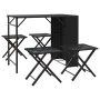 Juego de comedor de jardín plegable 5 piezas ratán PE negro de , Conjuntos de jardín - Ref: Foro24-365944, Precio: 167,66 €, ...