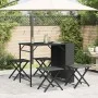 Juego de comedor de jardín plegable 5 piezas ratán PE negro de , Conjuntos de jardín - Ref: Foro24-365944, Precio: 164,49 €, ...