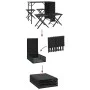 Juego de comedor de jardín plegable 5 piezas ratán PE negro de , Conjuntos de jardín - Ref: Foro24-365944, Precio: 164,49 €, ...