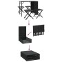 Juego de comedor de jardín plegable 5 piezas ratán PE negro de , Conjuntos de jardín - Ref: Foro24-365944, Precio: 167,66 €, ...