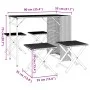 Juego de comedor de jardín plegable 5 piezas ratán PE negro de , Conjuntos de jardín - Ref: Foro24-365944, Precio: 164,49 €, ...