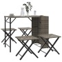 Juego de comedor de jardín plegable 5 piezas ratán PE gris de , Conjuntos de jardín - Ref: Foro24-365946, Precio: 171,65 €, D...