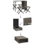 Juego de comedor de jardín plegable 5 piezas ratán PE gris de , Conjuntos de jardín - Ref: Foro24-365946, Precio: 171,65 €, D...