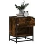 Mesita de noche madera de ingeniería roble ahumado 40x31x50 cm by , Nightstands - Ref: Foro24-848688, Price: 42,00 €, Discoun...