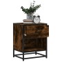 Mesita de noche madera de ingeniería roble ahumado 40x31x50 cm de , Mesitas de noche - Ref: Foro24-848688, Precio: 42,53 €, D...