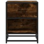 Mesita de noche madera de ingeniería roble ahumado 40x31x50 cm de , Mesitas de noche - Ref: Foro24-848688, Precio: 42,53 €, D...