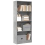 Estantería de madera de ingeniería gris hormigón 60x24x143 cm de , Librerías y estanterías - Ref: Foro24-857815, Precio: 53,4...