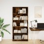 Estantería madera de ingeniería roble ahumado 80x24x176 cm de , Librerías y estanterías - Ref: Foro24-857857, Precio: 80,24 €...