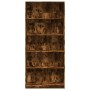 Estantería madera de ingeniería roble ahumado 80x24x176 cm de , Librerías y estanterías - Ref: Foro24-857857, Precio: 80,24 €...