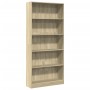 Estantería de madera de ingeniería roble Sonoma 80x24x176 cm de , Librerías y estanterías - Ref: Foro24-857855, Precio: 75,21...