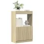 Aparador alto madera ingeniería roble Sonoma 63x33x100 cm de , Librerías y estanterías - Ref: Foro24-855099, Precio: 56,34 €,...