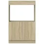 Aparador alto madera ingeniería roble Sonoma 63x33x100 cm de , Librerías y estanterías - Ref: Foro24-855099, Precio: 56,34 €,...