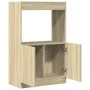Aparador alto madera ingeniería roble Sonoma 63x33x100 cm de , Librerías y estanterías - Ref: Foro24-855099, Precio: 56,34 €,...