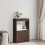 Aparador de madera de ingeniería marrón roble 63x33x100 cm de , Librerías y estanterías - Ref: Foro24-855103, Precio: 58,50 €...