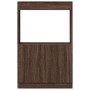 Aparador de madera de ingeniería marrón roble 63x33x100 cm de , Librerías y estanterías - Ref: Foro24-855103, Precio: 58,50 €...