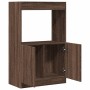 Aparador de madera de ingeniería marrón roble 63x33x100 cm de , Librerías y estanterías - Ref: Foro24-855103, Precio: 58,50 €...