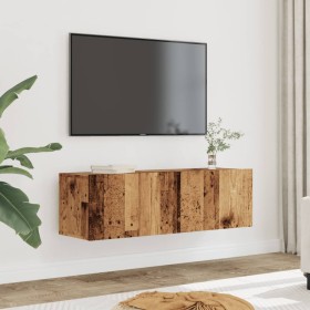 Muebles para TV de pared 2 uds madera envejecida 100x30x30 cm de , Muebles TV - Ref: Foro24-857017, Precio: 82,29 €, Descuent...