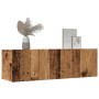 Muebles para TV de pared 2 uds madera envejecida 100x30x30 cm de , Muebles TV - Ref: Foro24-857017, Precio: 82,29 €, Descuent...