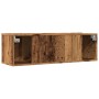 Muebles para TV de pared 2 uds madera envejecida 100x30x30 cm de , Muebles TV - Ref: Foro24-857017, Precio: 82,29 €, Descuent...