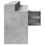 Escritorio con LED madera ingeniería gris hormigón 200x104x91cm de , Escritorios - Ref: Foro24-3309468, Precio: 190,30 €, Des...