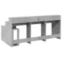 Escritorio con LED madera ingeniería gris hormigón 200x104x91cm de , Escritorios - Ref: Foro24-3309468, Precio: 190,30 €, Des...