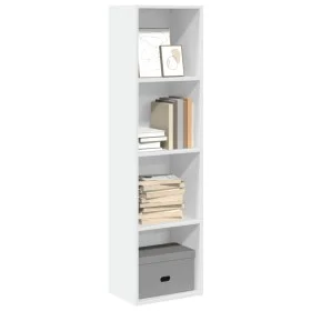 Estantería de madera de ingeniería blanca 40x30x152 cm de , Librerías y estanterías - Ref: Foro24-857876, Precio: 59,75 €, De...