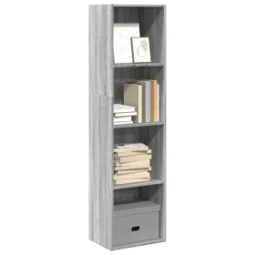 Estantería de madera de ingeniería gris Sonoma 40x30x152 cm de , Librerías y estanterías - Ref: Foro24-857881, Precio: 54,32 ...
