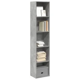 Estantería de madera de ingeniería gris hormigón 40x30x189 cm de , Librerías y estanterías - Ref: Foro24-857888, Precio: 57,5...