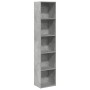 Estantería de madera de ingeniería gris hormigón 40x30x189 cm de , Librerías y estanterías - Ref: Foro24-857888, Precio: 58,6...