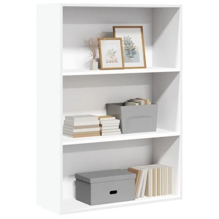 Estantería de madera de ingeniería blanca 80x30x114 cm de , Librerías y estanterías - Ref: Foro24-857931, Precio: 53,88 €, De...