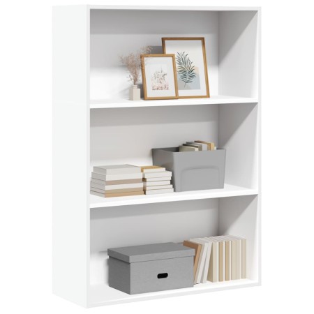 Estantería de madera de ingeniería blanca 80x30x114 cm de , Librerías y estanterías - Ref: Foro24-857931, Precio: 55,88 €, De...