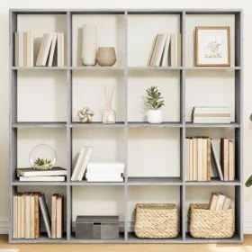 Estantería madera de ingeniería gris Sonoma 137,5x29x137,5 cm de , Librerías y estanterías - Ref: Foro24-3310294, Precio: 123...