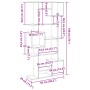 Estantería de madera de ingeniería roble Sonoma 92x29x188 cm de , Librerías y estanterías - Ref: Foro24-3310318, Precio: 116,...