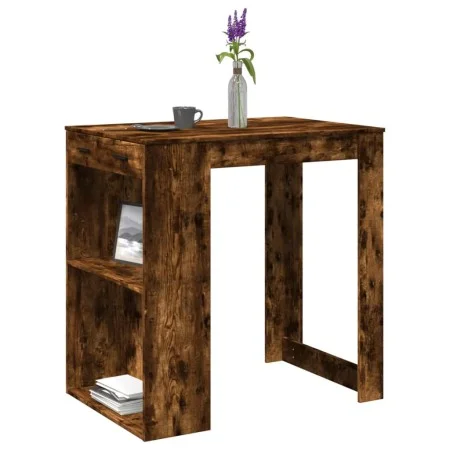 Mesa alta de bar madera ingeniería roble ahumado 102x70x103,5cm by , Kitchen and dining tables - Ref: Foro24-3309325, Price: ...